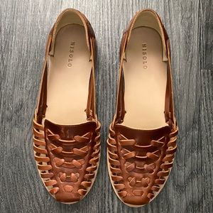 Nisolo Women’s Huarache Sandal.  Size 10.  Color: Brandy.